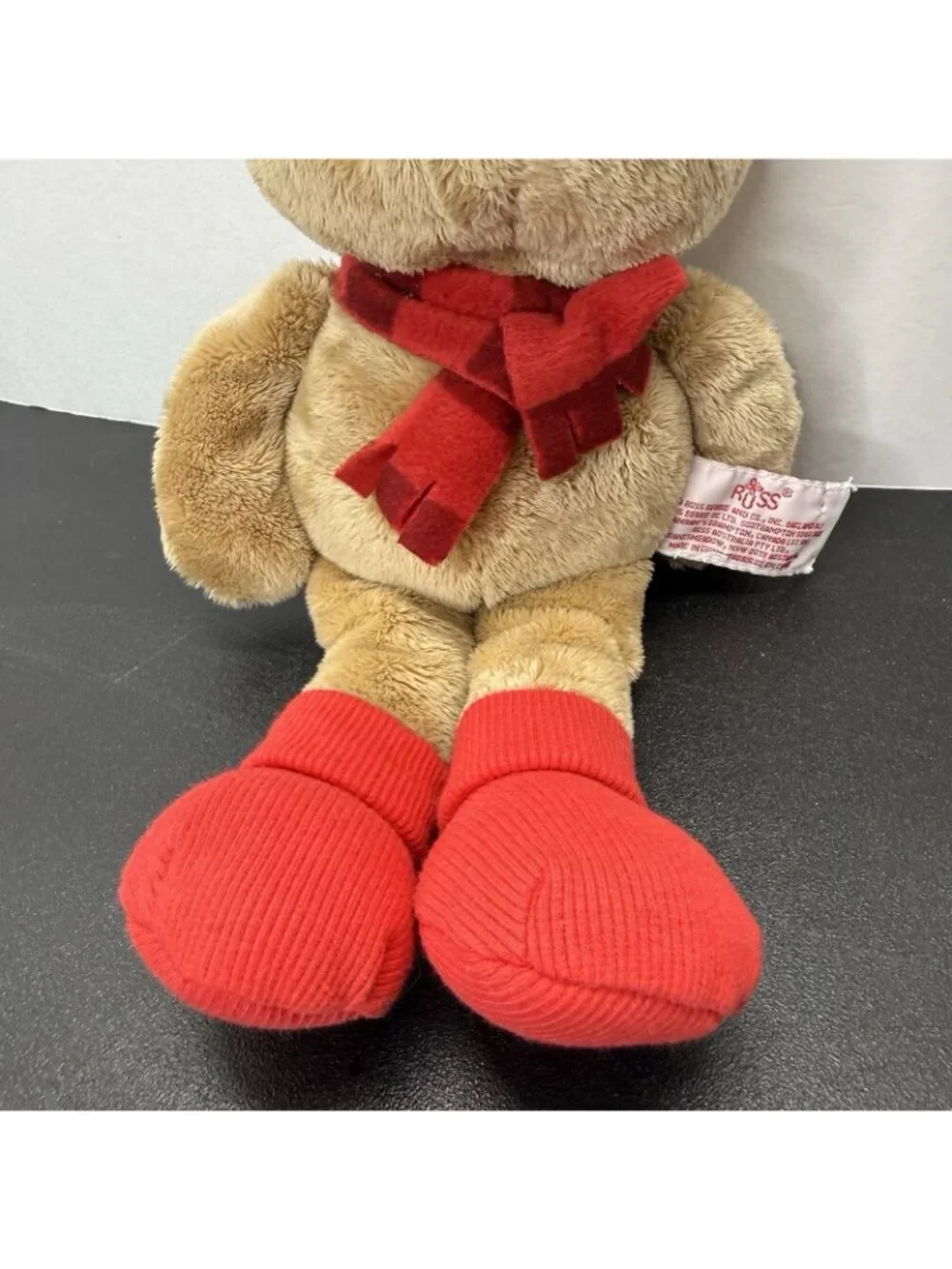 Russ Berrie Reindeer Brown Christmas Rosy Cheeks Cute Soft Plush 12”